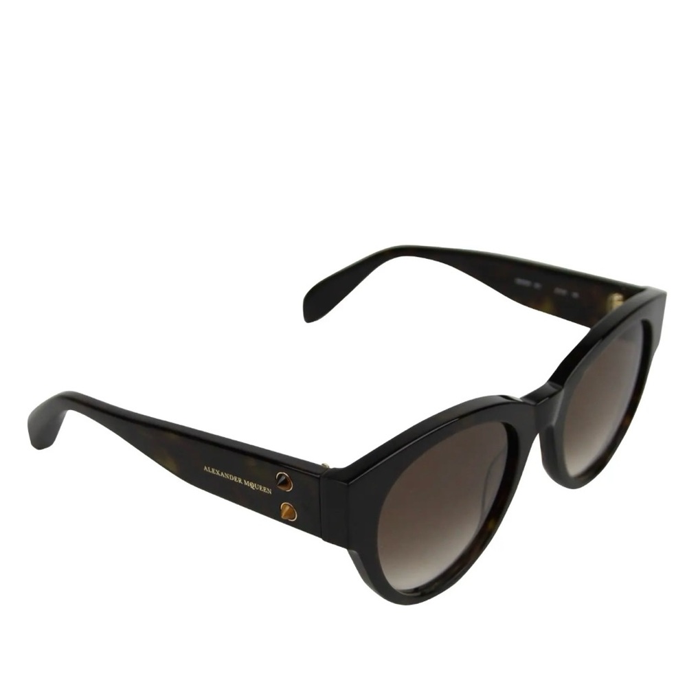 Alexander McQueen Havana Acetate Sunglasses with Spikes - AM0054S